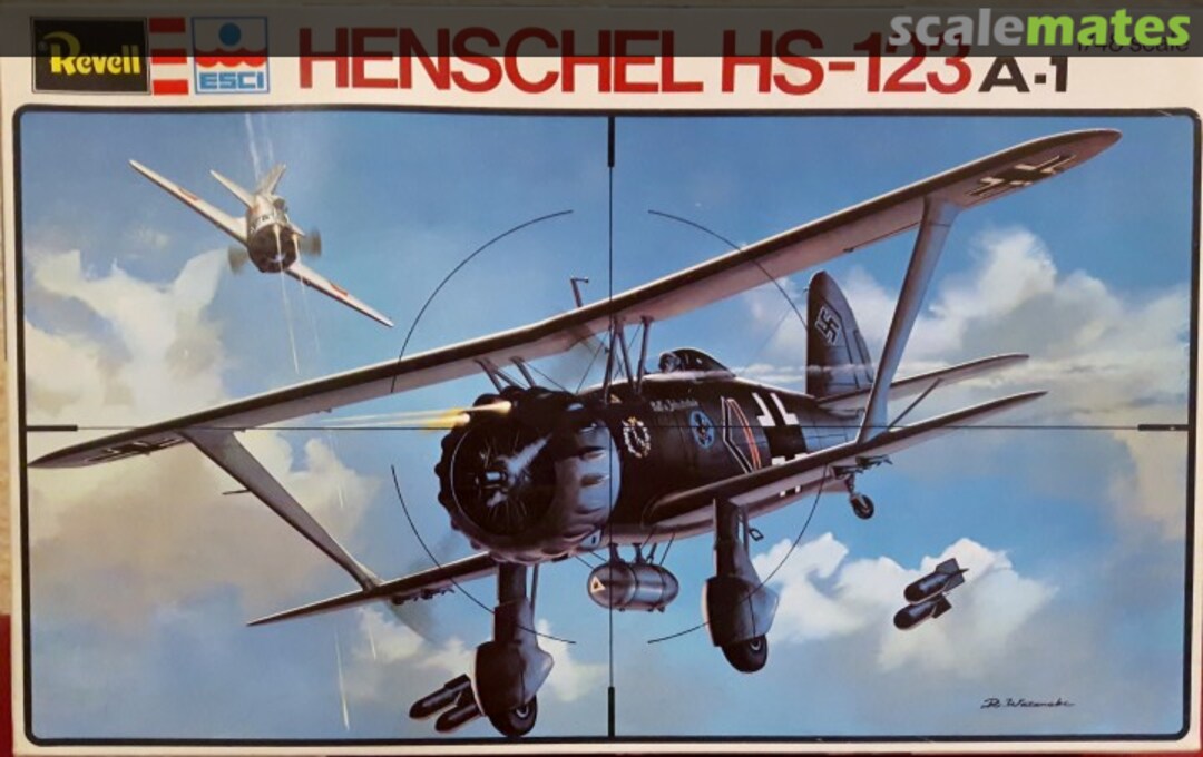 Boxart Henschel HS-123 A-1 H-2231 Revell/ESCI