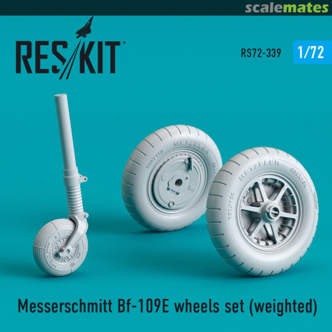 Boxart Messerschmitt Bf-109E wheels set (weighted) RS72-0339 ResKit