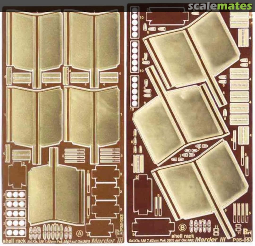 Boxart Sd.Kfz. 139 Marder III shell rack P35-053 Part