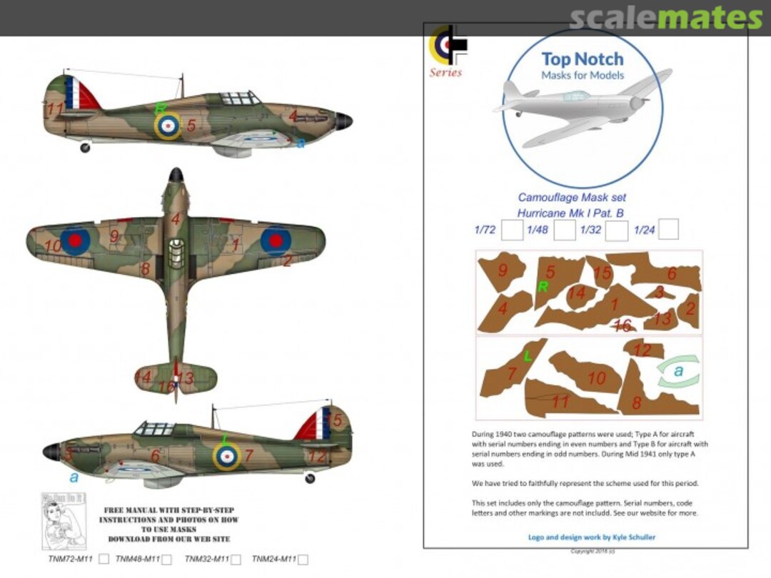 Boxart Hawker Hurricane Mk1 TNM32-M11 TopNotch