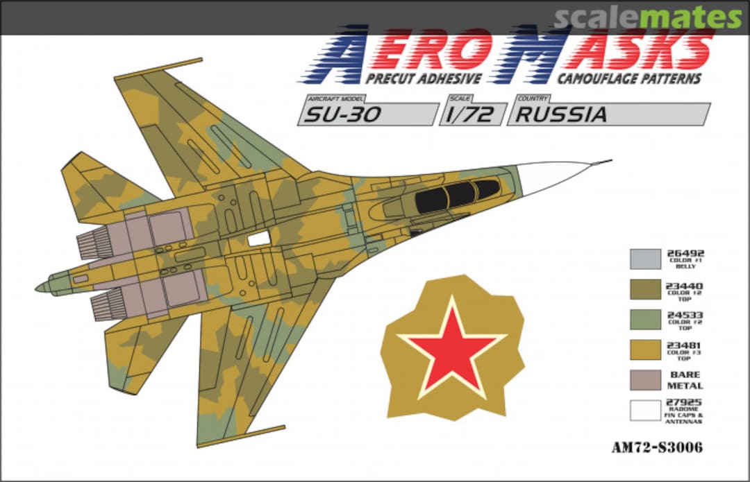 Boxart Su-30 Russia AM72-S3006 AeroMasks