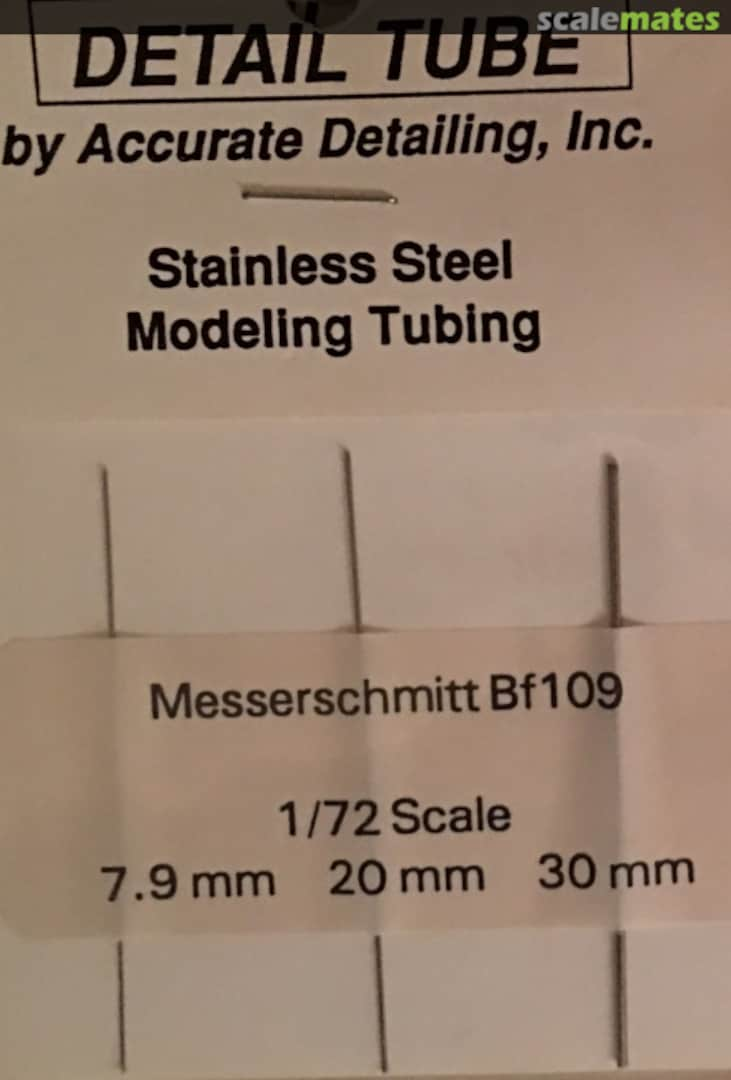 Boxart Messerschmitt Bf-109 DT-72001x Accurate Detailing