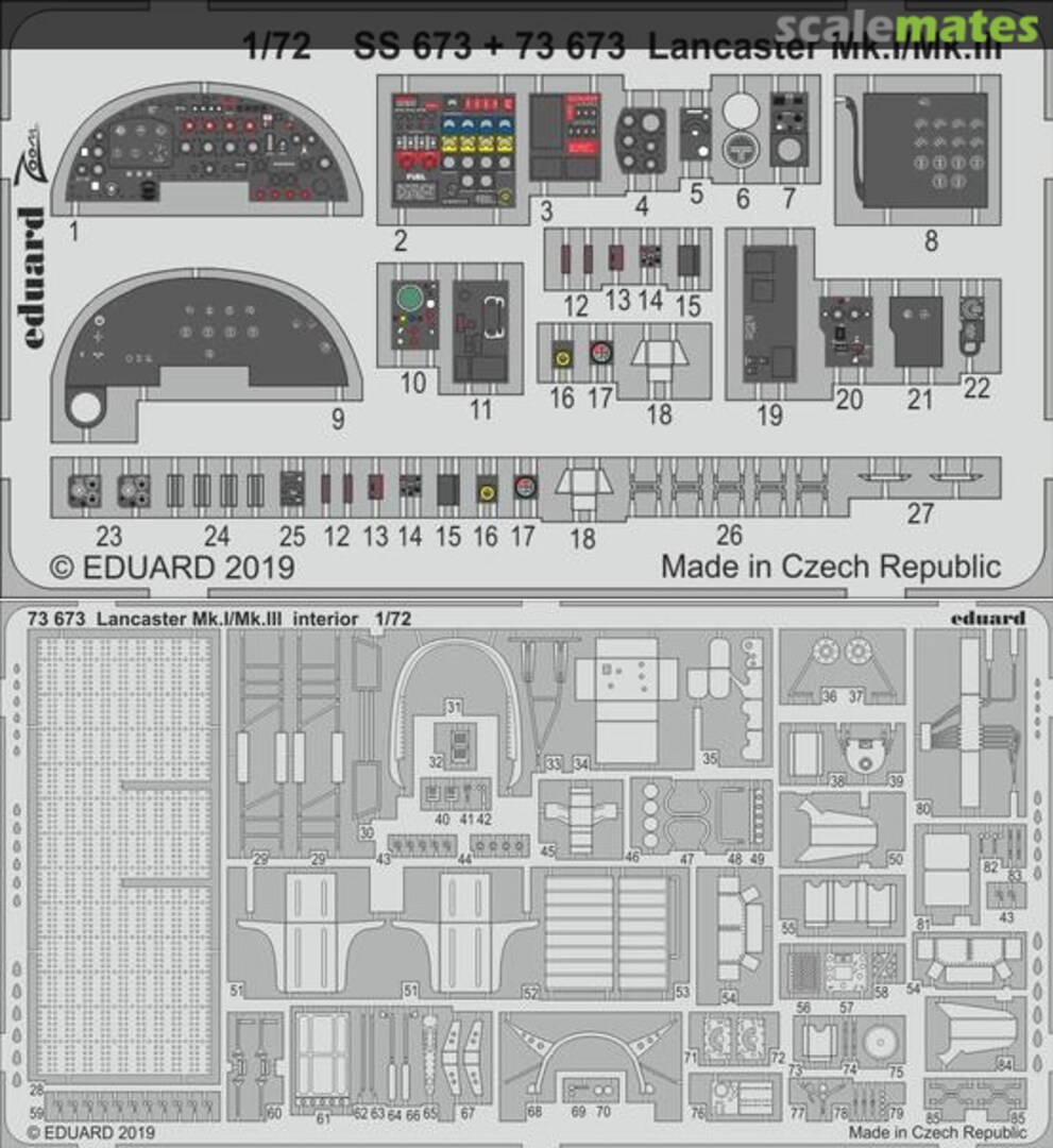 Boxart Lancaster Mk.I/Mk.III interior 73673 Eduard