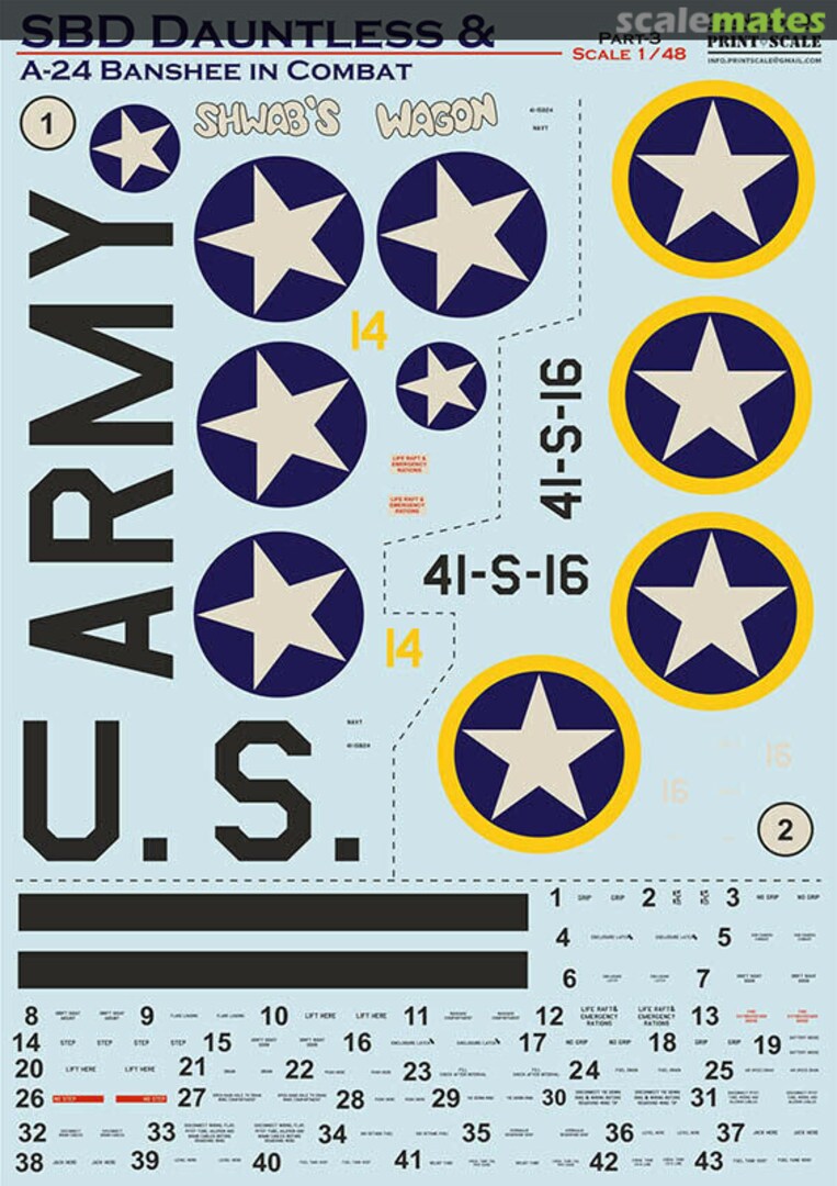 Boxart SBD Dauntless & A-24 Banshee In Combat Pt. 3 48-195 Print Scale