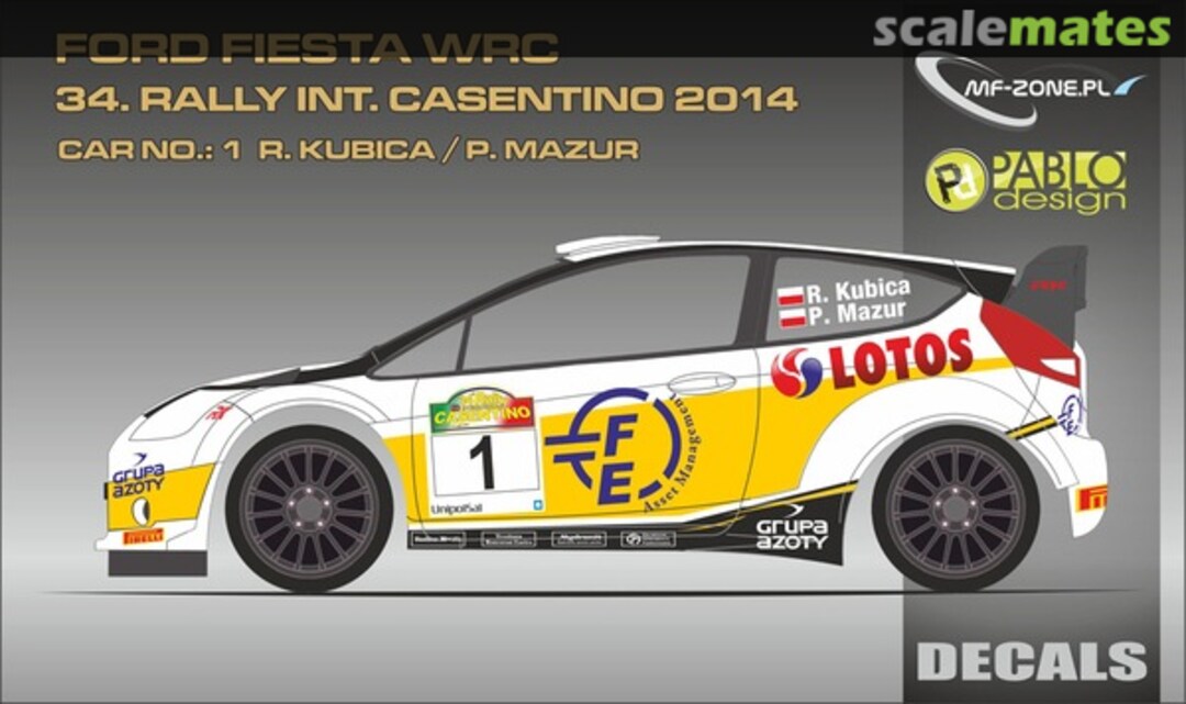 Boxart Ford Fiesta WRC Kubica - 34 Rally Internazionale Casentino 2014 DC2419 MF-Zone