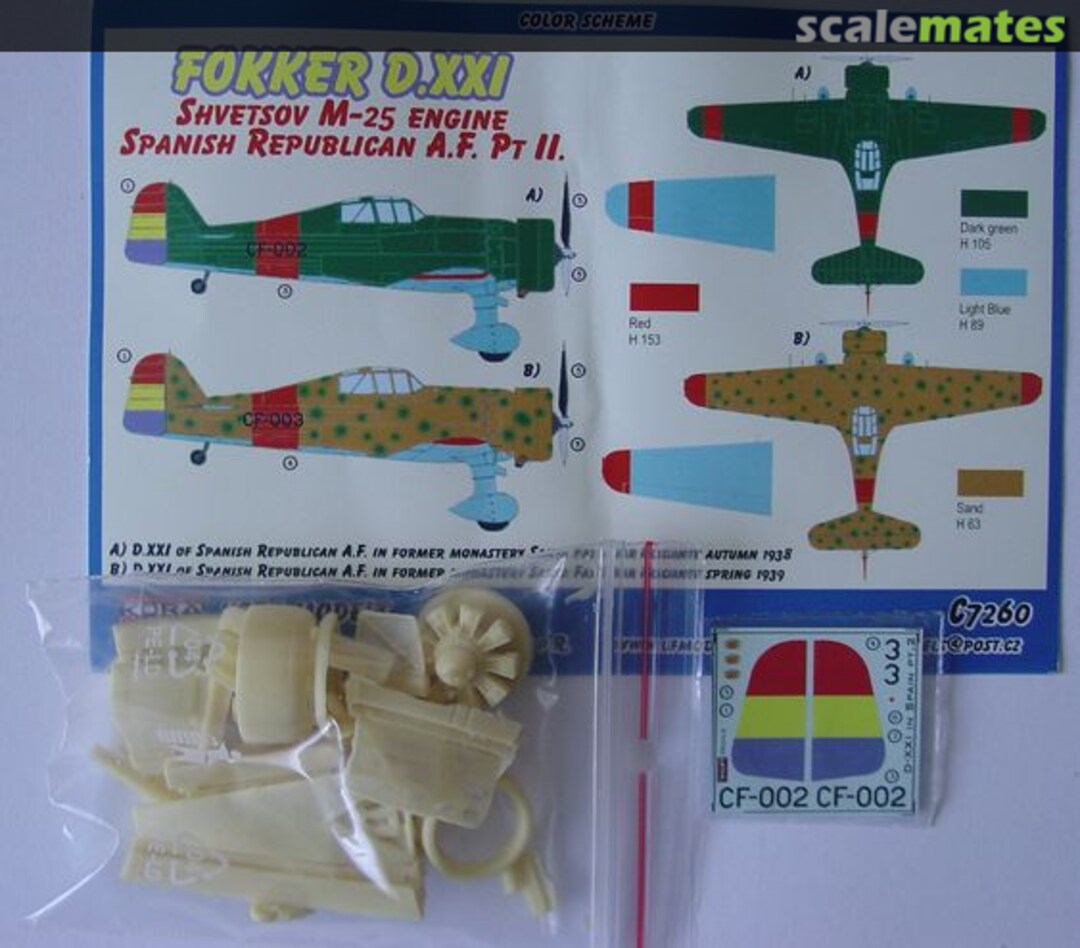 Boxart Fokker D.XXI C7260 Kora Models