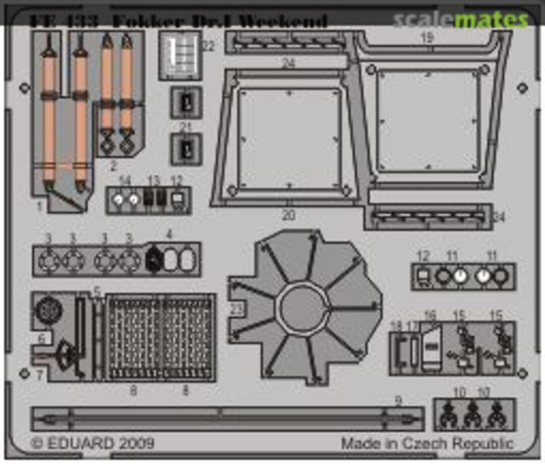 Boxart Fokker Dr.I Weekend - PE Details FE433 Eduard
