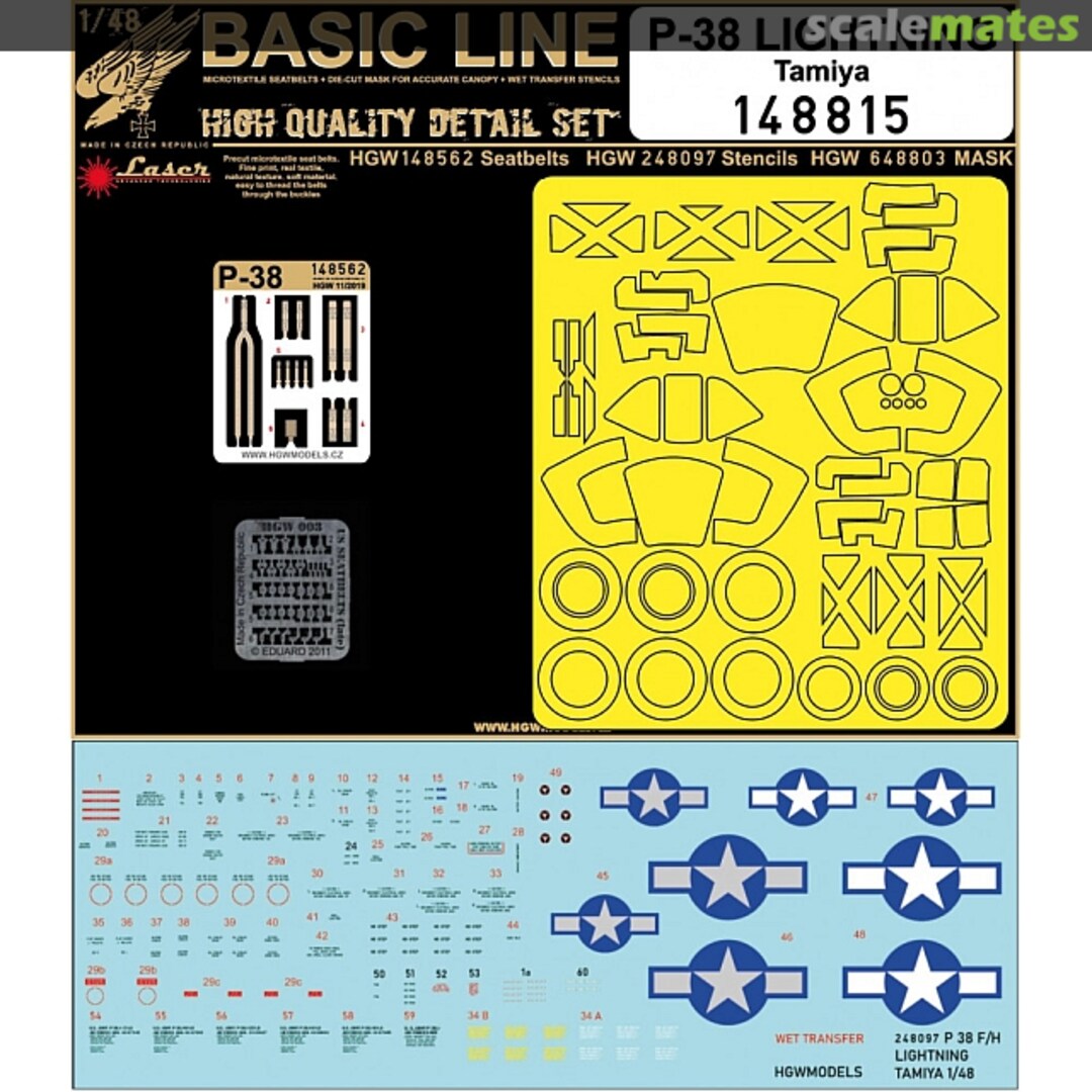 Boxart P-38 F/G Lightning - Basic Line 148815 HGW Models