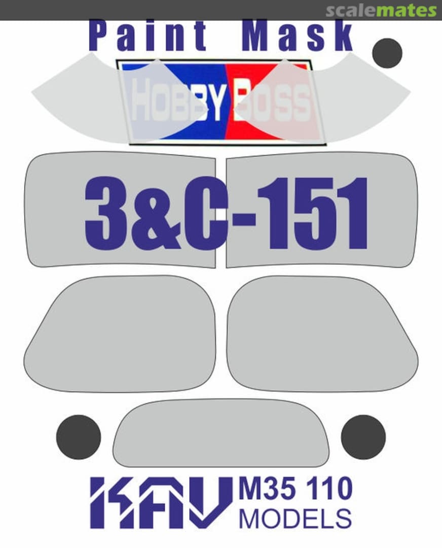 Boxart Zis-151 paint masks KAV M35 110 KAV models