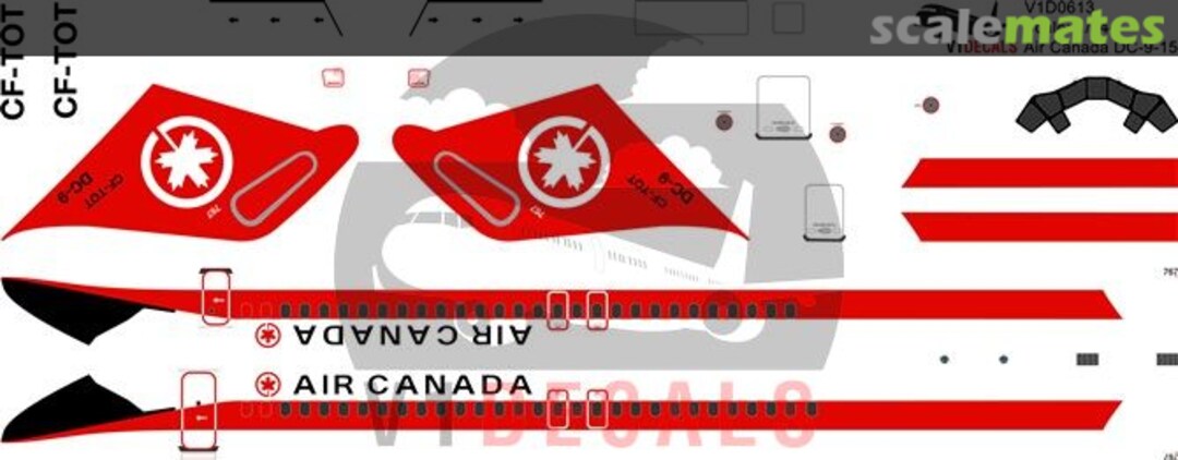 Boxart Air Canada McDonnell Douglas DC-9-15 V1D0613-144 V1 Decals