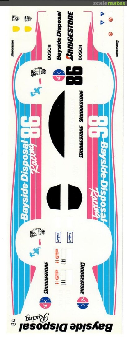 Boxart Porsche 962 Bayside Bridgeston 1985 84 Fred Cady Decals