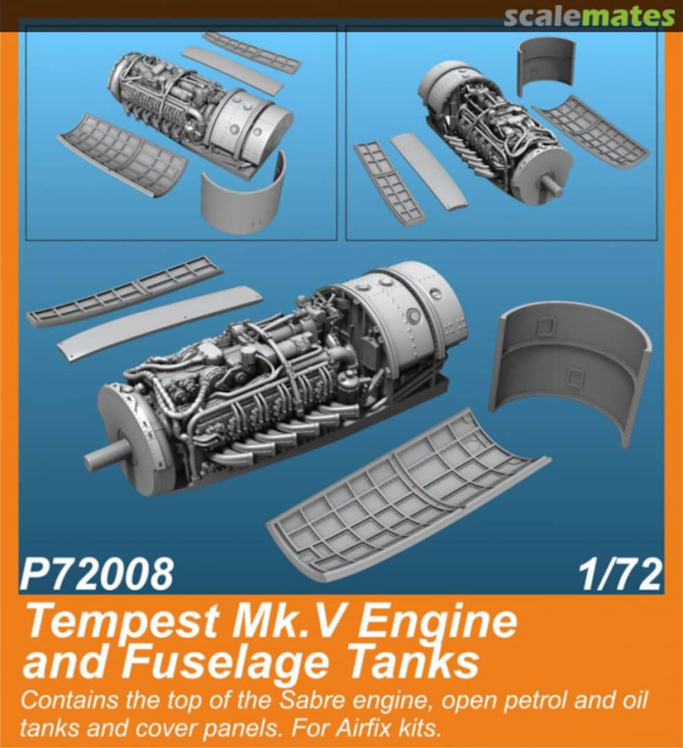 Contents Tempest Mk.V Engine and Fuselage Tanks for Airfix kit P72008 CMK