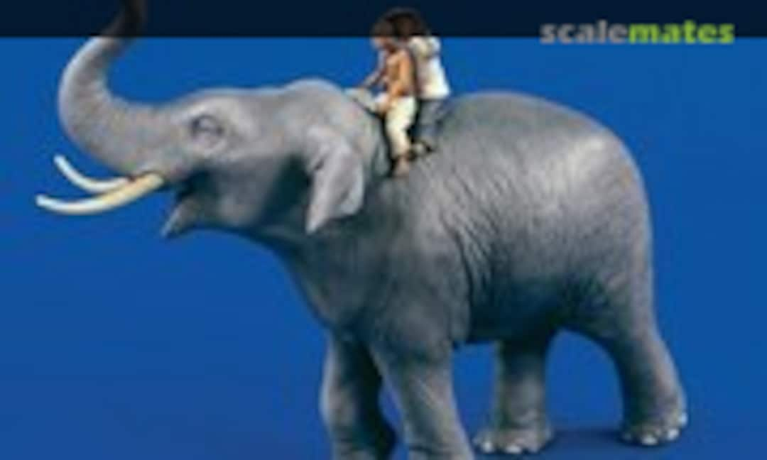 1:35 South East Asian Elephant with Children (Verlinden Productions 1543)