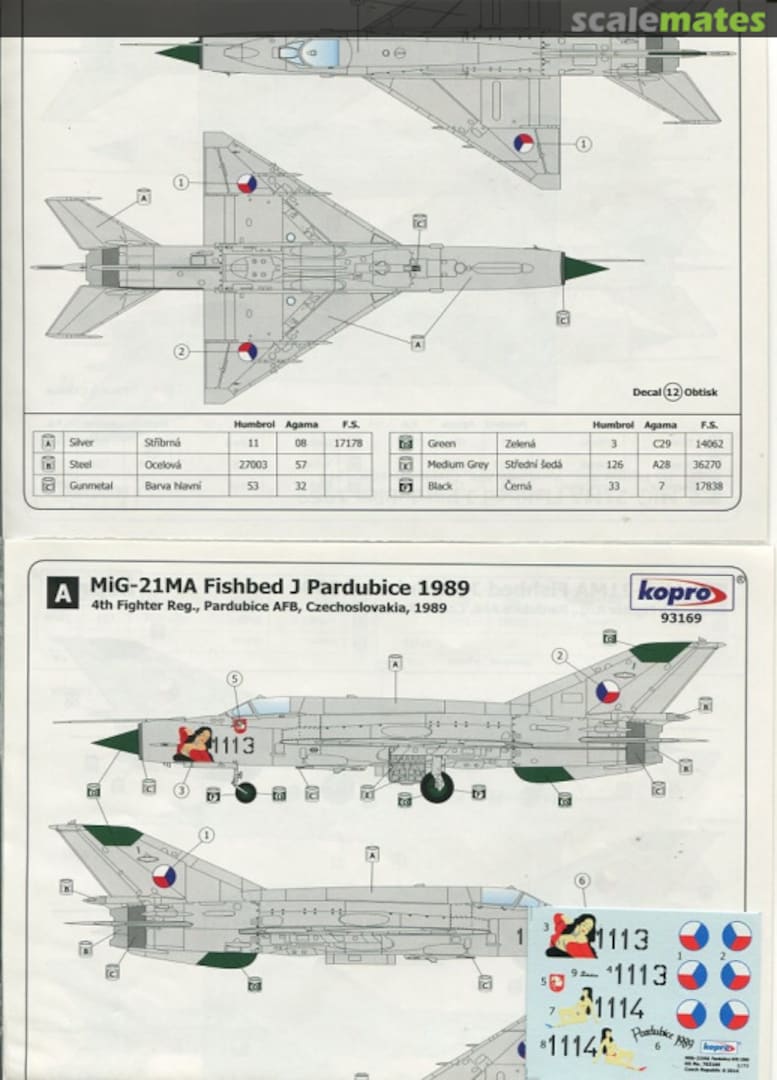 Contents MiG-21MA Fishbed-J 93169 Kopro