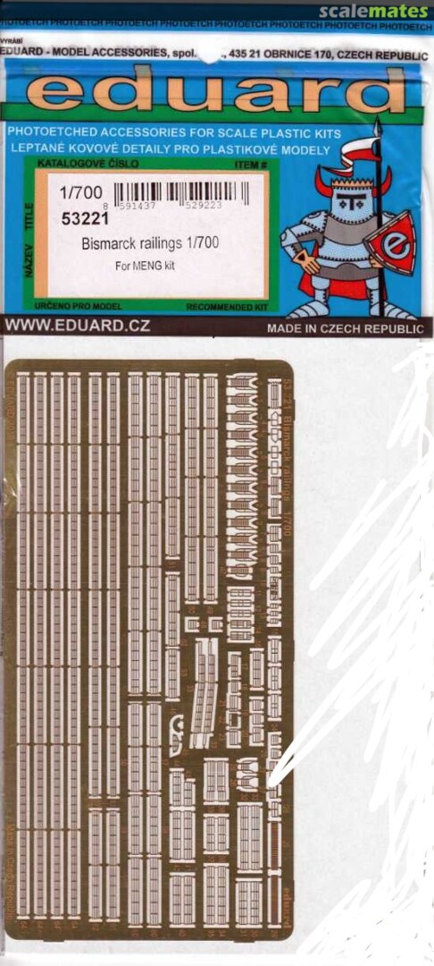 Boxart DKM Bismarck - Railings 53221 Eduard