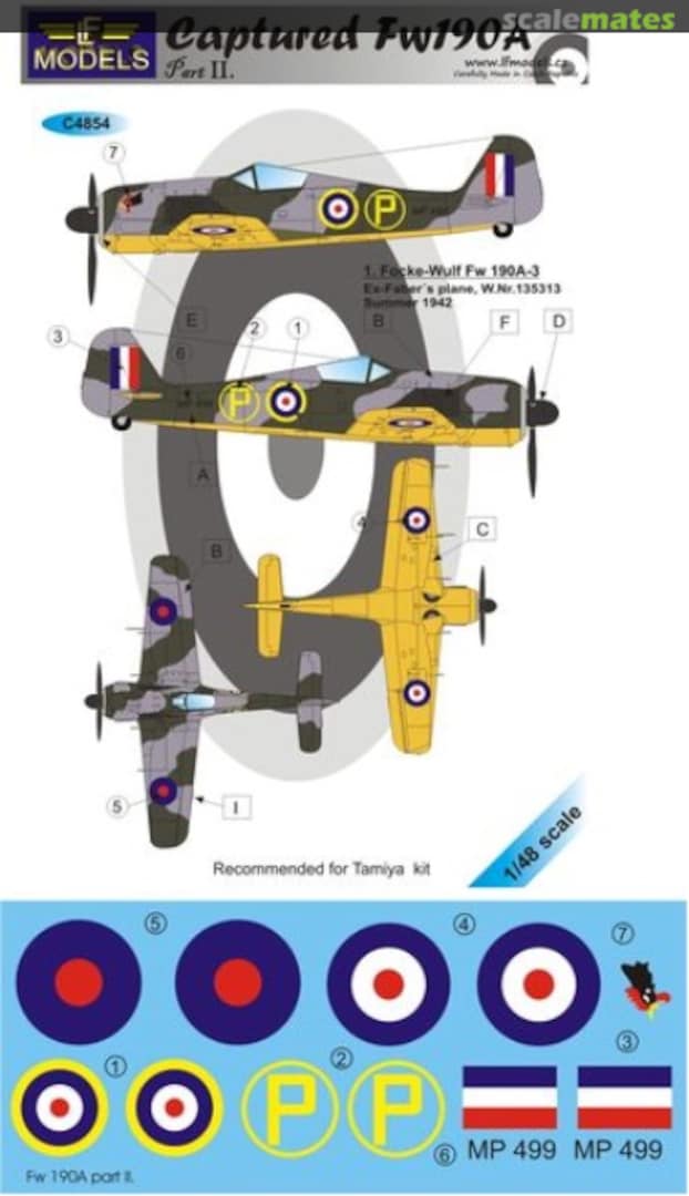 Boxart Captured Focke-Wulf Fw.190A Part II. C4854 LF Models