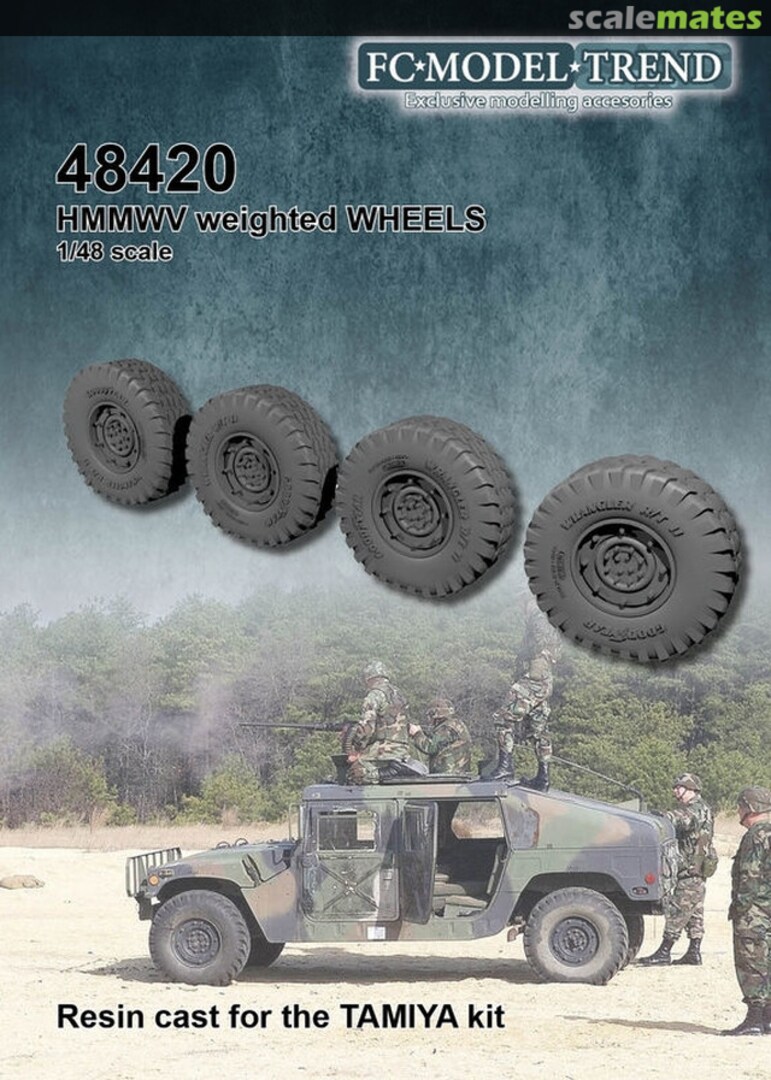 Boxart HMMWV Weighted Wheels 48420 FC Model Trend