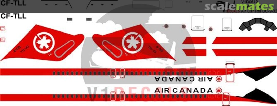 Boxart Air Canada McDonnell Douglas DC-9-32 V1D0612-144 V1 Decals