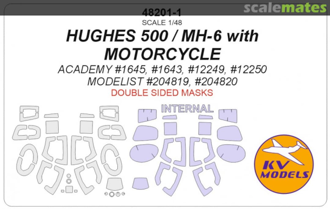 Boxart Hughes 500 / MH-6 (Double sided) 48201-1 KV Models