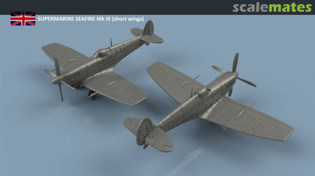 Boxart Supermarine Seafire Mk.III short wings - unfolded wings - 3D printing (5 pcs) 3D700371 L'Arsenal