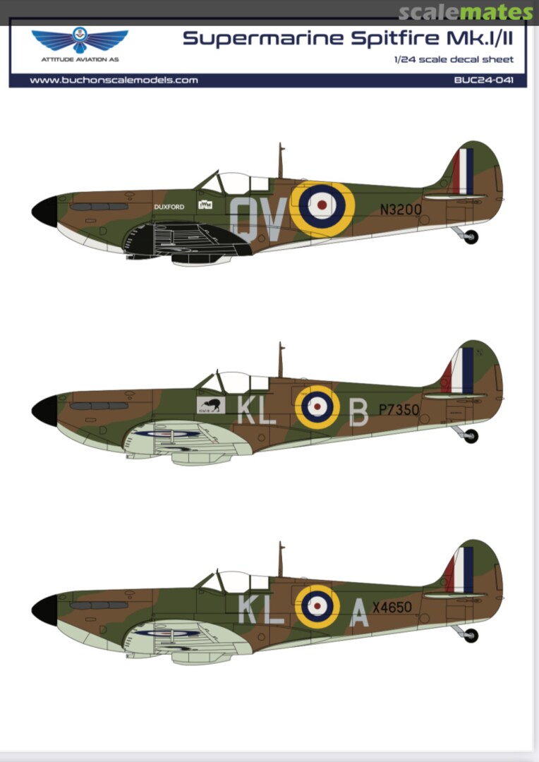 Boxart Supermarine Spitfire Mk.I/II BUC24-041 Buchon Scale Models