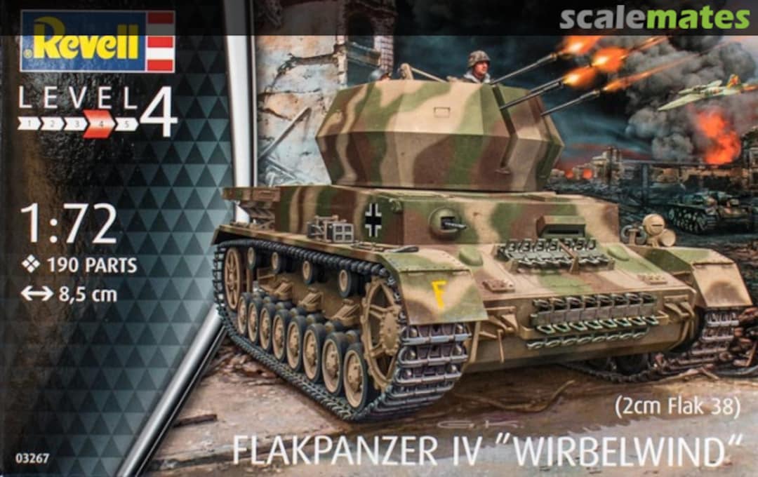 Boxart Flakpanzer IV (2cm Flak 38) ‘Wirbelwind‘ 03267 Revell