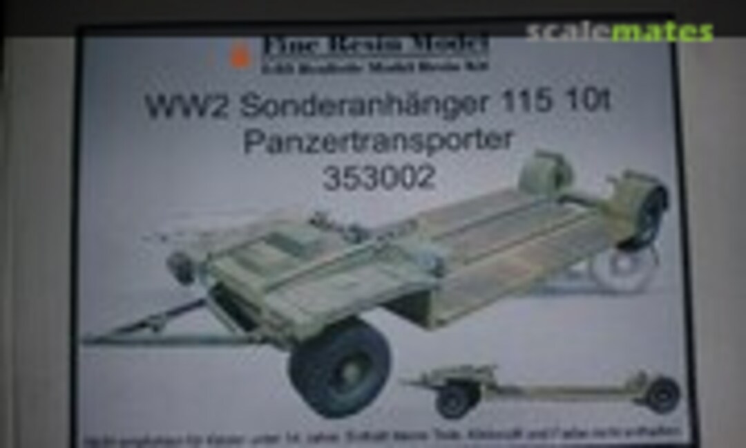 Sonderanhänger 115 10t Panzertransporter (Fine Resin Model 353002)