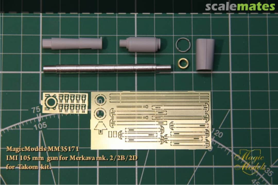 Boxart IMI 105 mm gun for Merkava mk. 2/2B/2D MM35171 Magic Models