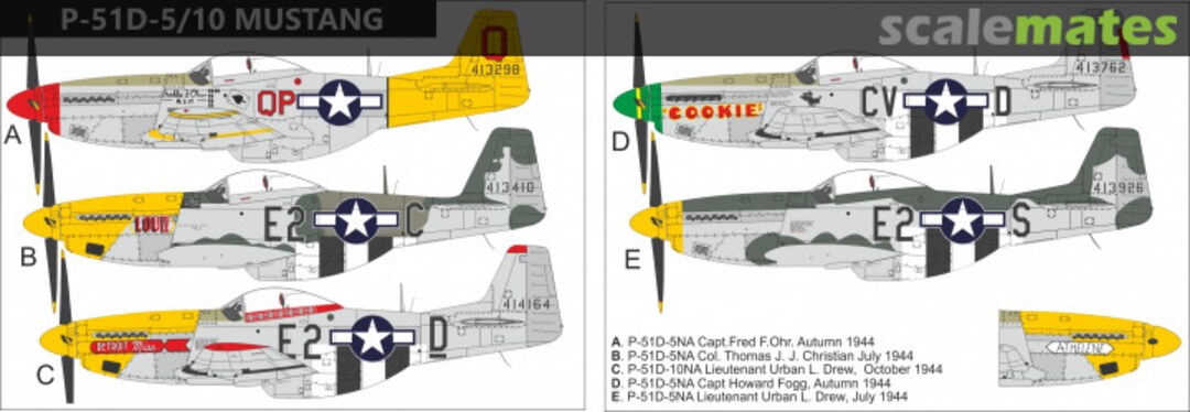 Boxart P-51D-5/10 Mustang UR24105 UpRise Decal