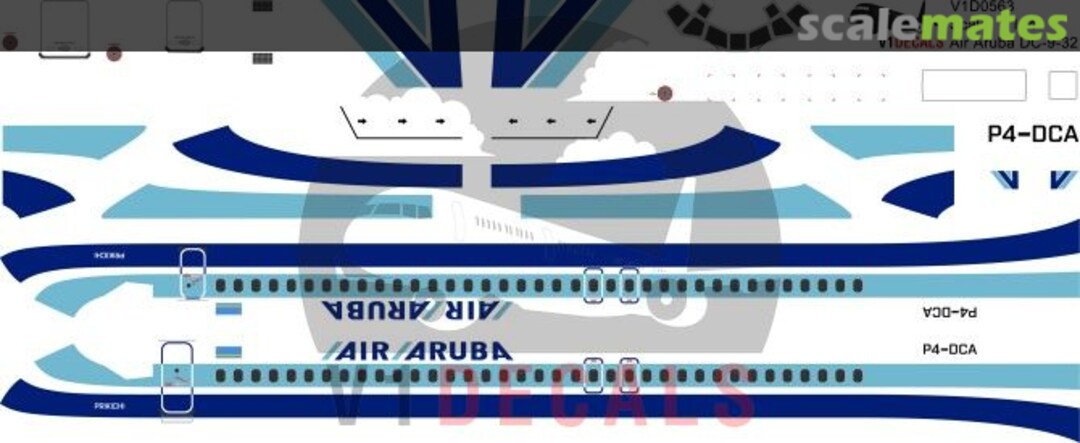 Boxart Air Aruba McDonnell Douglas DC-9-30 V1D0563-144 V1 Decals