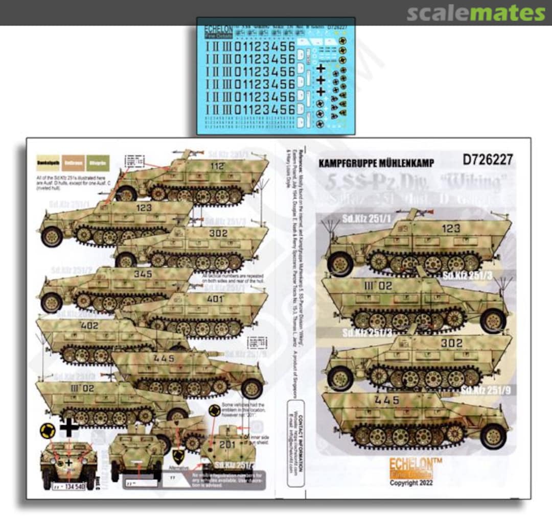 Boxart SS-Pz.Div. "Wiking" Sd.Kfz. 251 Generics D726227 Echelon Fine Details