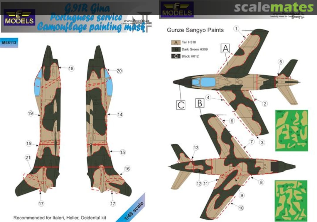 Boxart G.91R Gina Portuguese Service M48113 LF Models