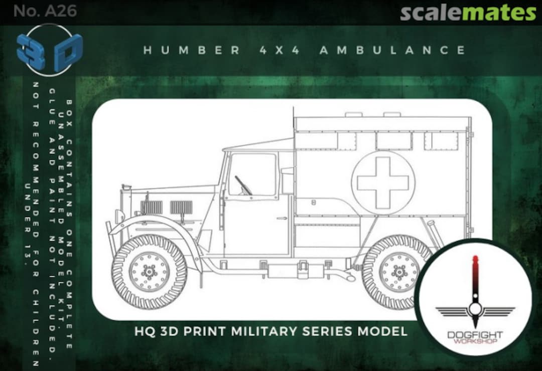 Boxart British Humber 4X4 Ambulance 35A26 Dogfight Workshop