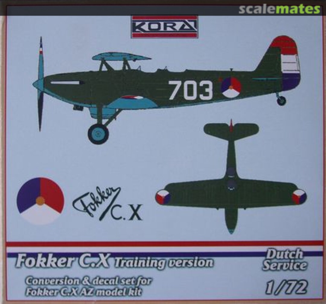 Boxart Fokker C.X Training version C7255 Kora Models