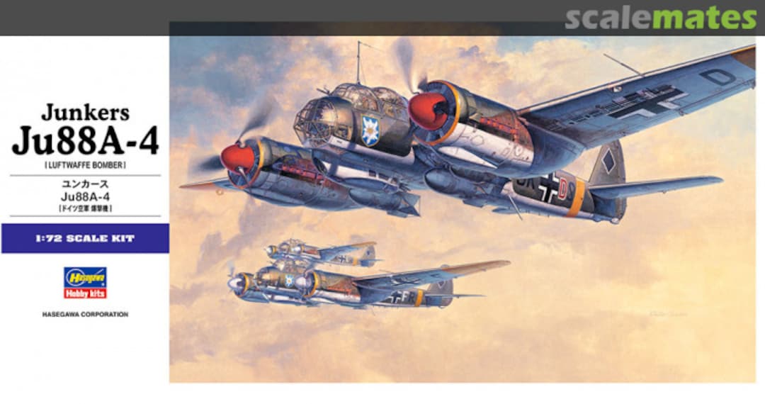 Boxart Junkers Ju88A-4 00555 Hasegawa