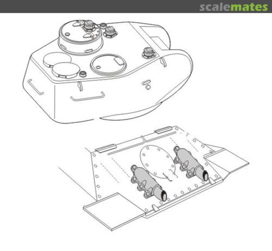 Boxart T-34/85 Exhausts and periscopes B 72 086 CMK