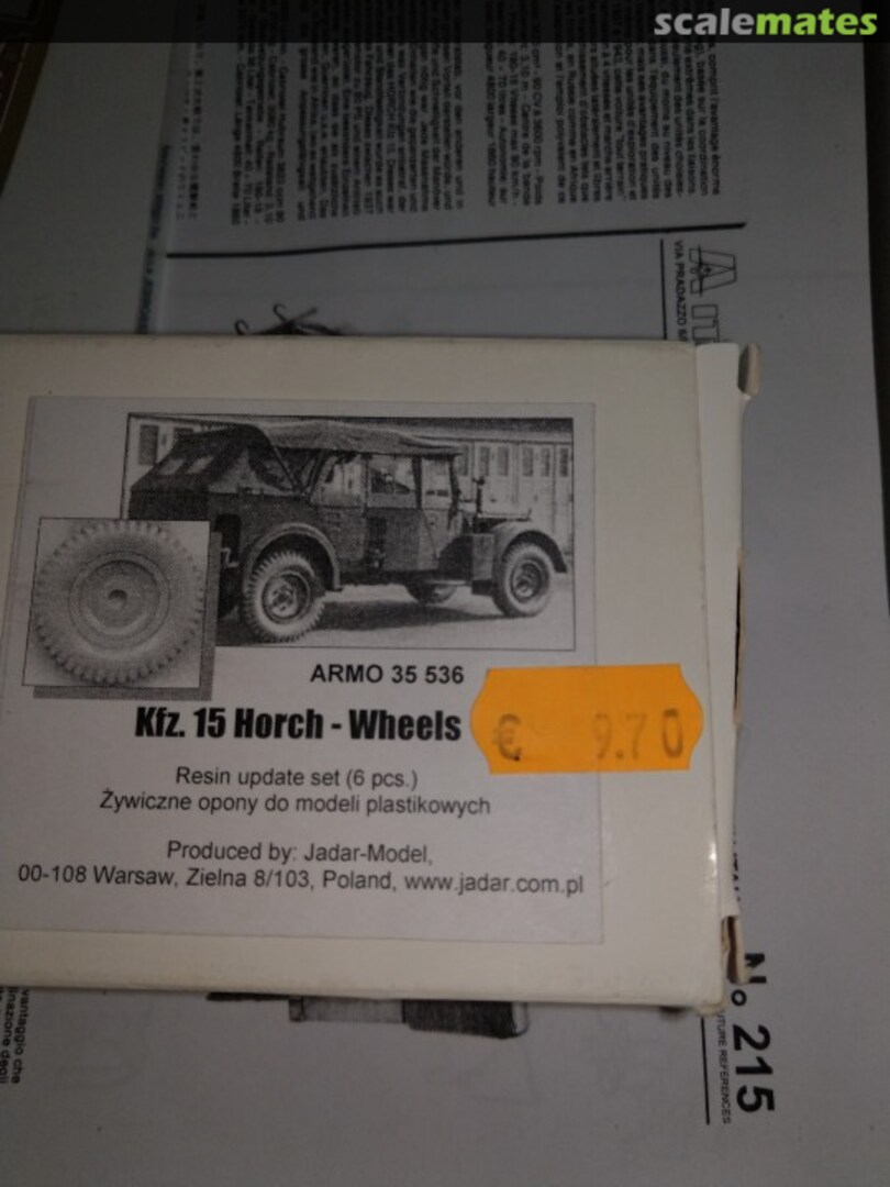 Boxart Kfz. 15 horch wheels 35536 Armo