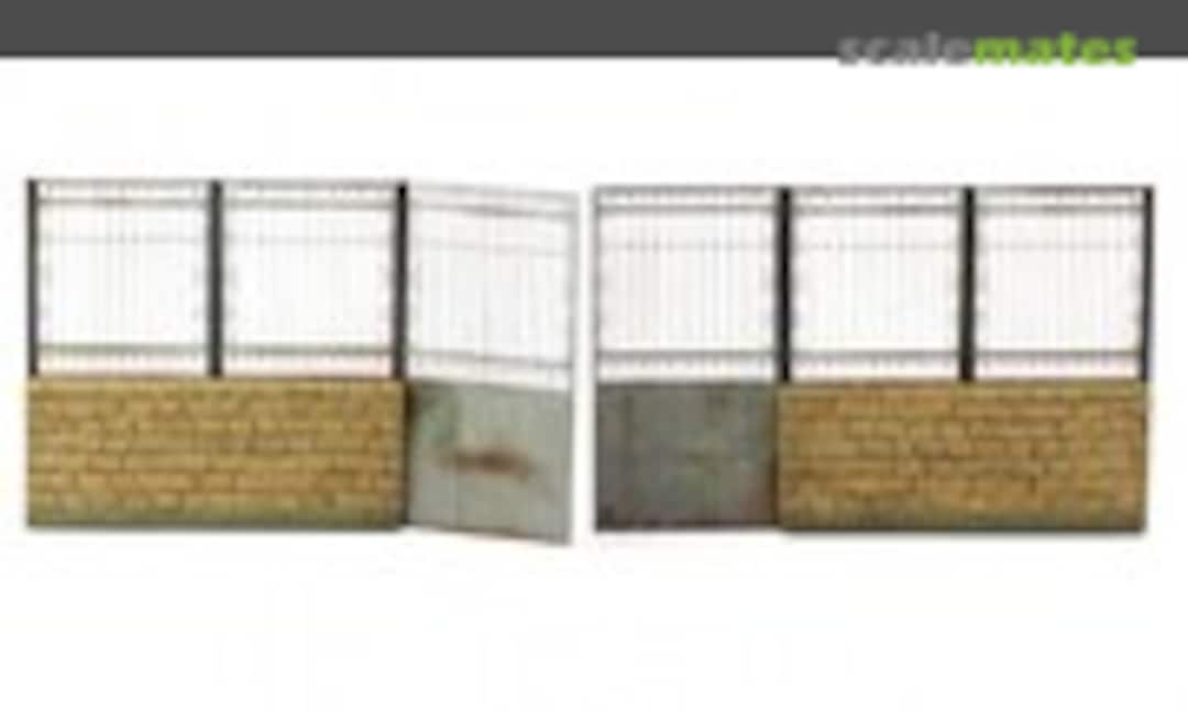 Metal Fence B Big Set with Gate (Matho Models 35087)