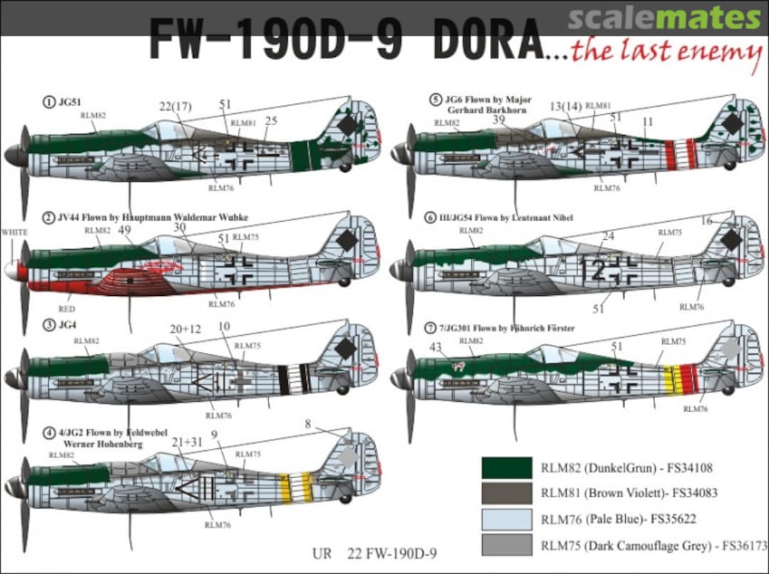 Boxart FW-190D Last Enemy UR7222 UpRise Decal Serbia