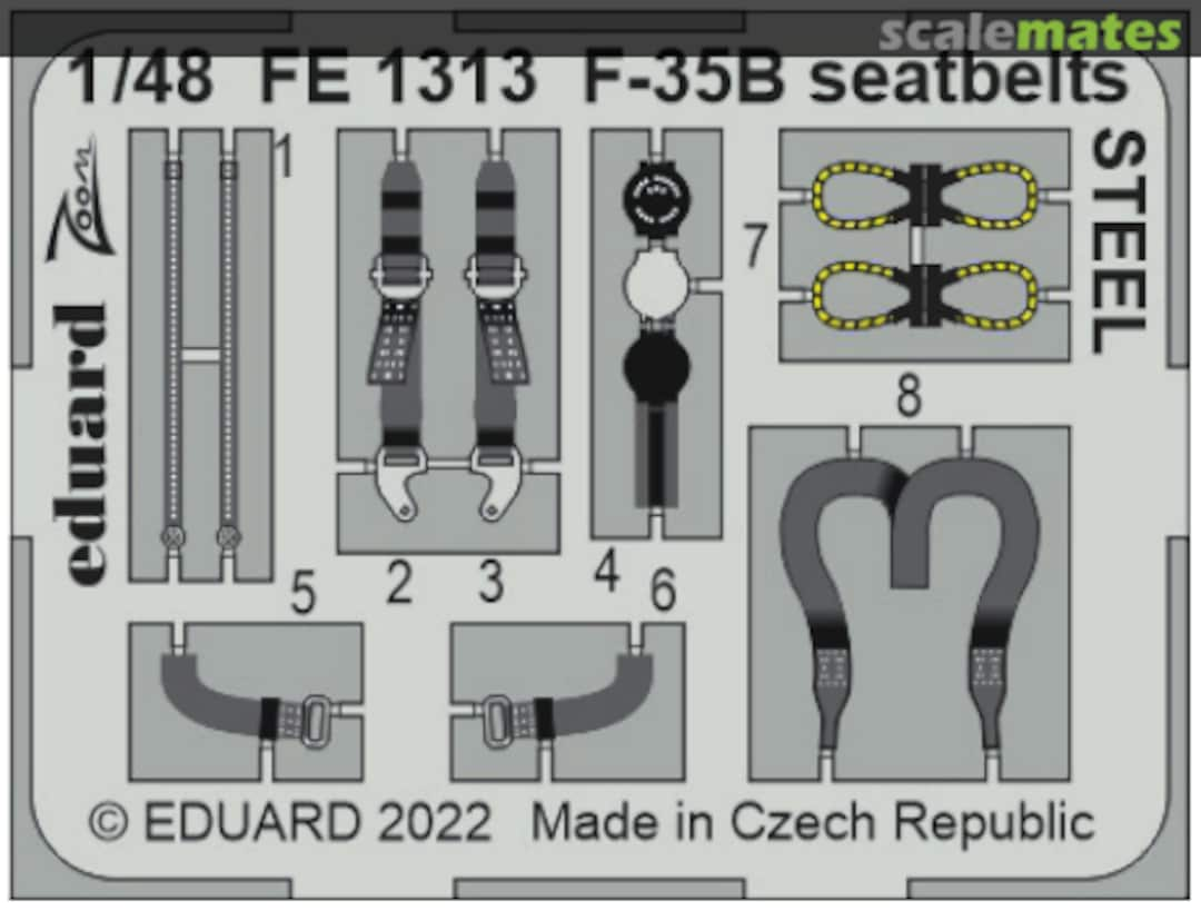 Boxart F-35B seatbelts FE1313 Eduard