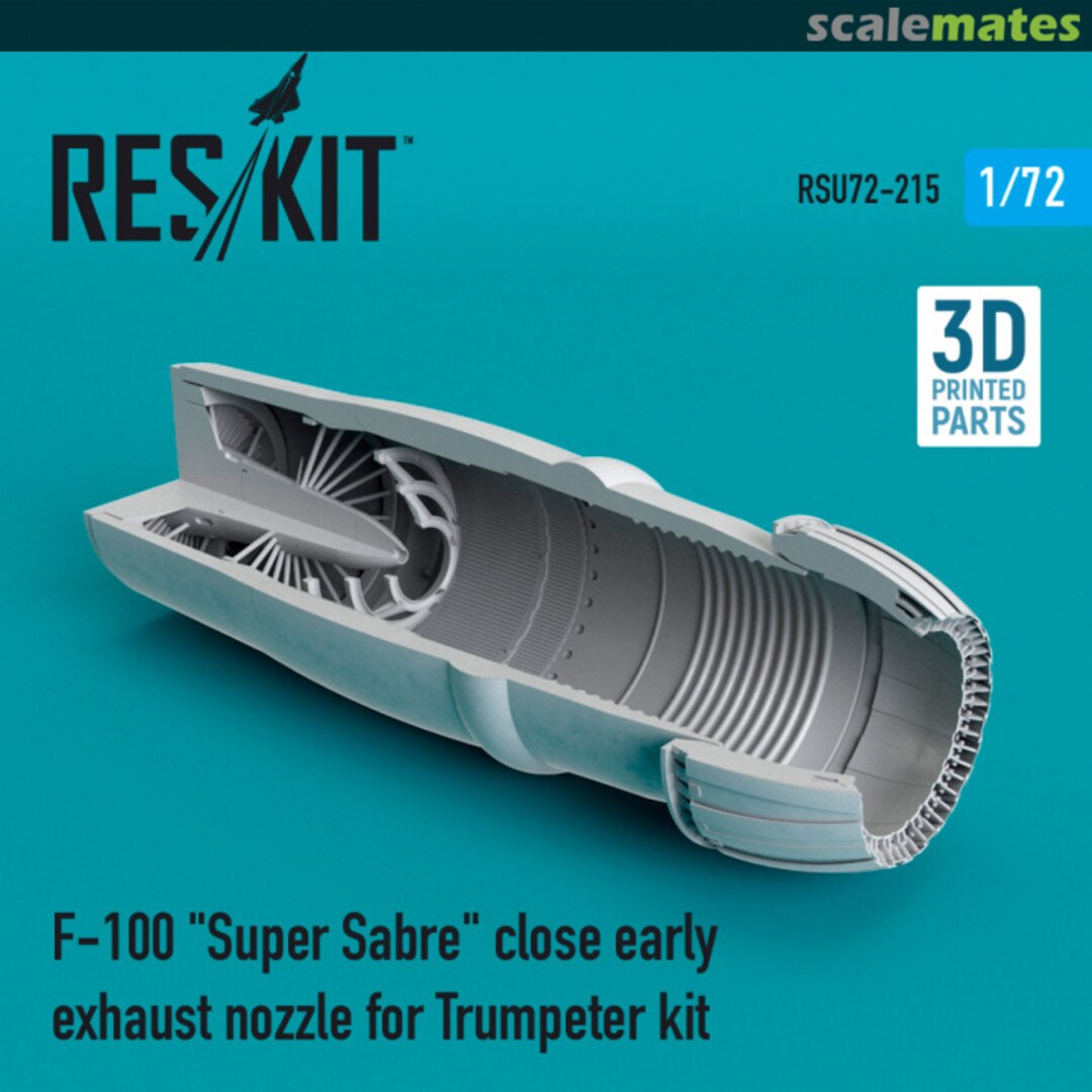 Boxart F-100 Super Sabre - Closed Exhaust Nozzle (Early) RSU72-0215 ResKit