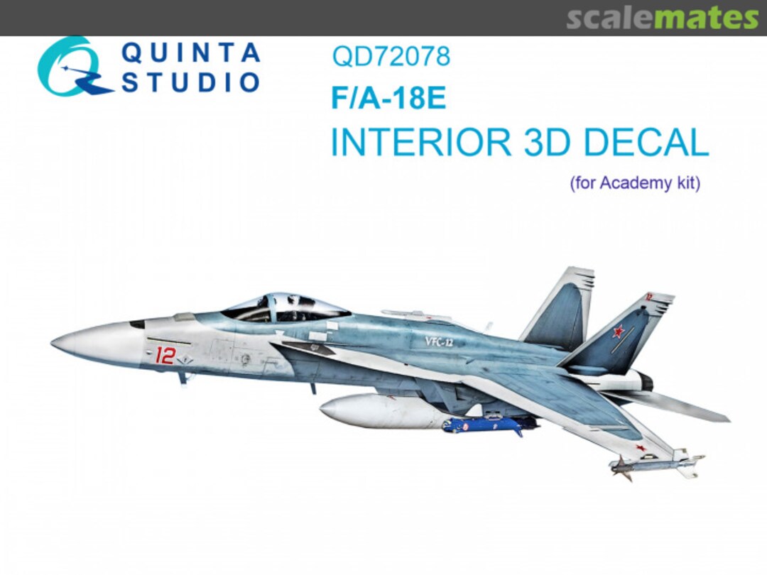 Boxart F/A-18E Interior 3D decals QD72078 Quinta Studio