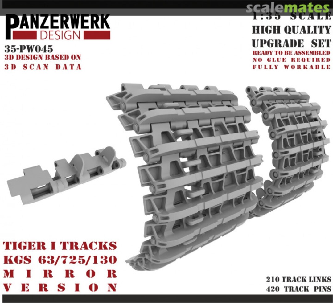 Boxart Tiger I mirror Tracks 35PW-045 Panzerwerk design