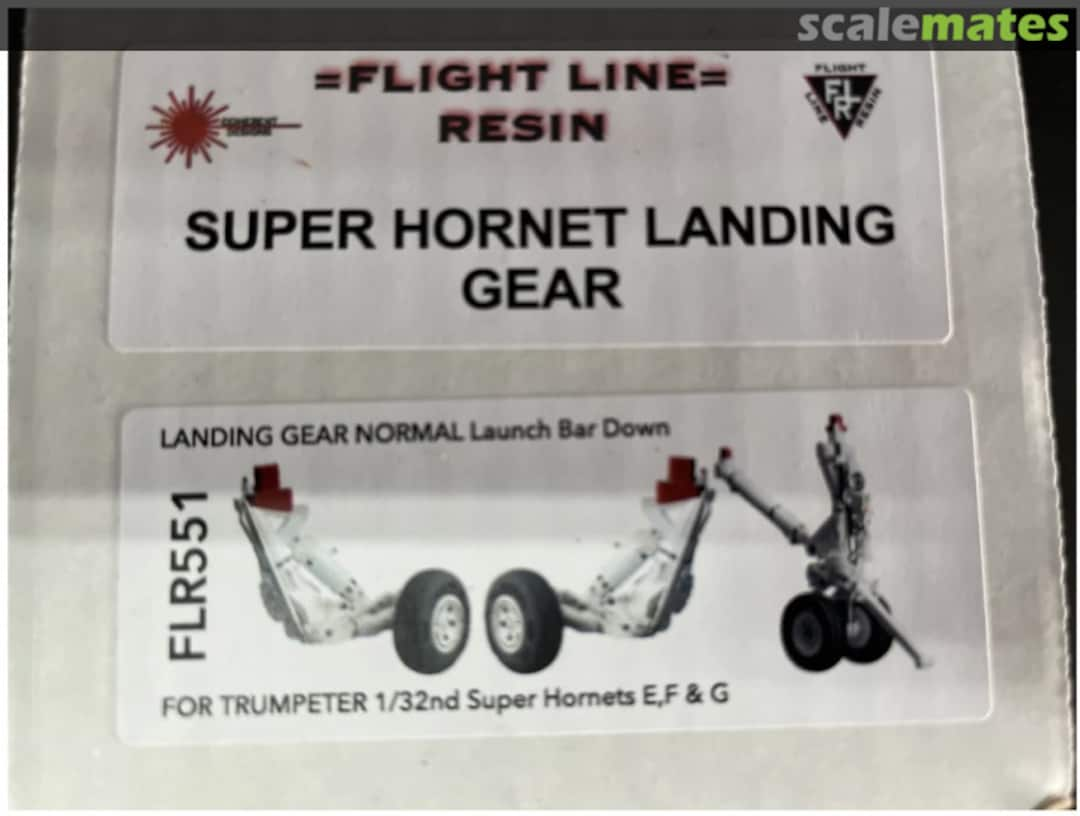 Boxart F/A-18E/F/G Landing Gear set with Launch Bar down FLR551 Flight Line Resin