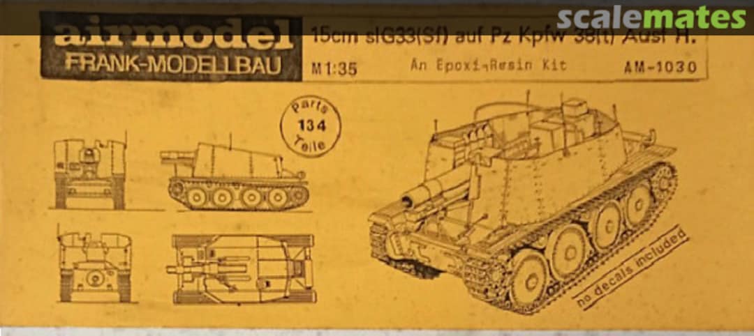 Boxart 15cm SIG 33 (Sfl) auf PzKpfw 38(t) Bison H AM-1030 Airmodel