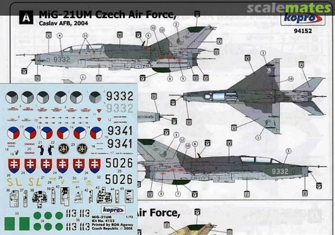 Boxart MiG-21UM 94152 Kopro