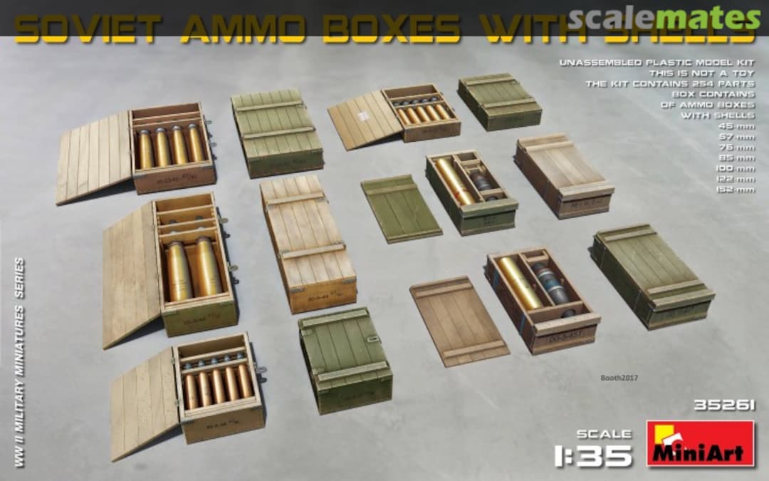 Boxart Ammo Boxes with Shells 35261 MiniArt