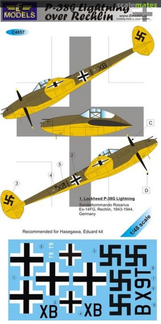 Boxart Lockheed P-38G Lightning over Rechlin C4857 LF Models