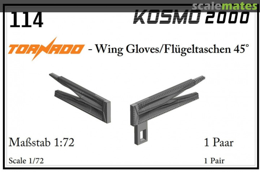 Boxart Tornado Flügeltaschen/Wing Gloves 45° Grad 114 Kosmo 2000