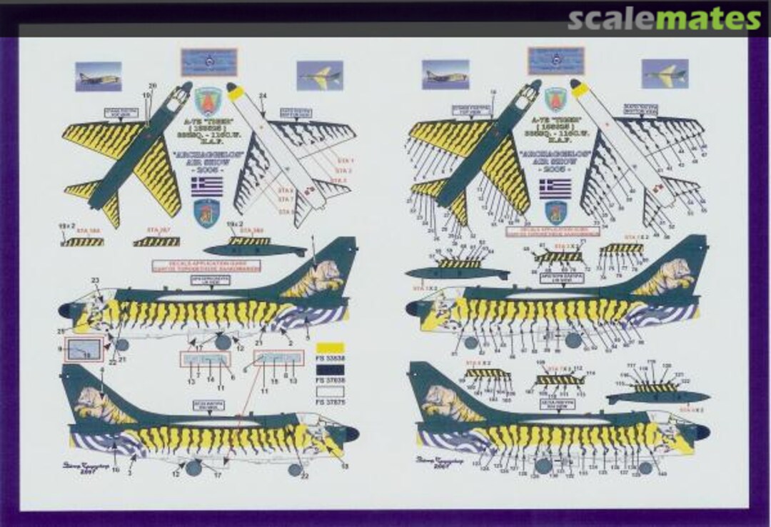 Boxart A-7E "TIGER" a-7e-48 Three Stars Decals